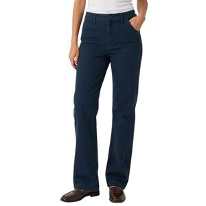 Lauren Ralph Lauren Women Black Catlin Straight Leg Pant 8 Stretch‎ Cotton Twill